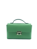 Padlock Top-Handle Bag with Strap - Green