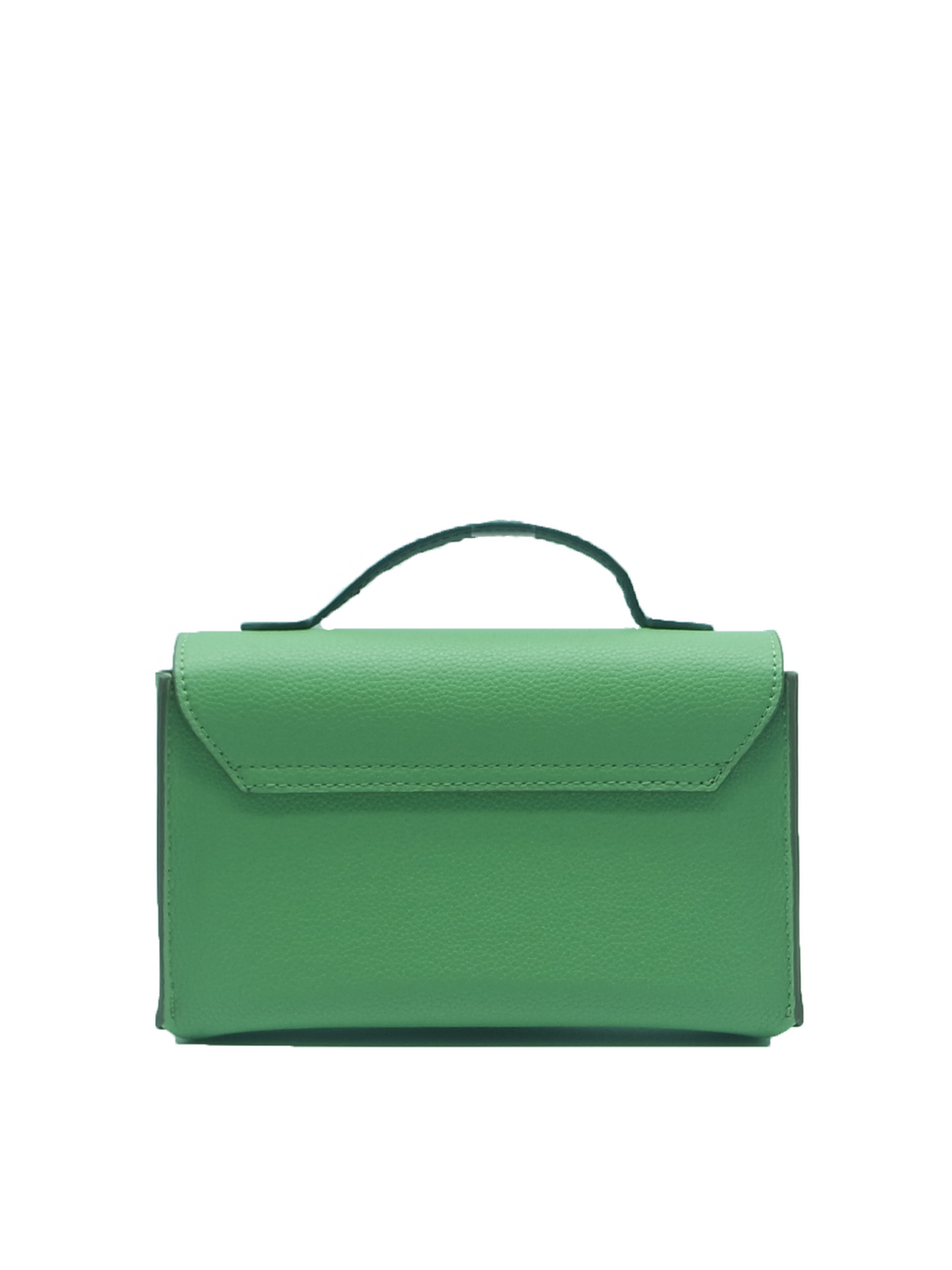 Padlock Top-Handle Bag with Strap - Green