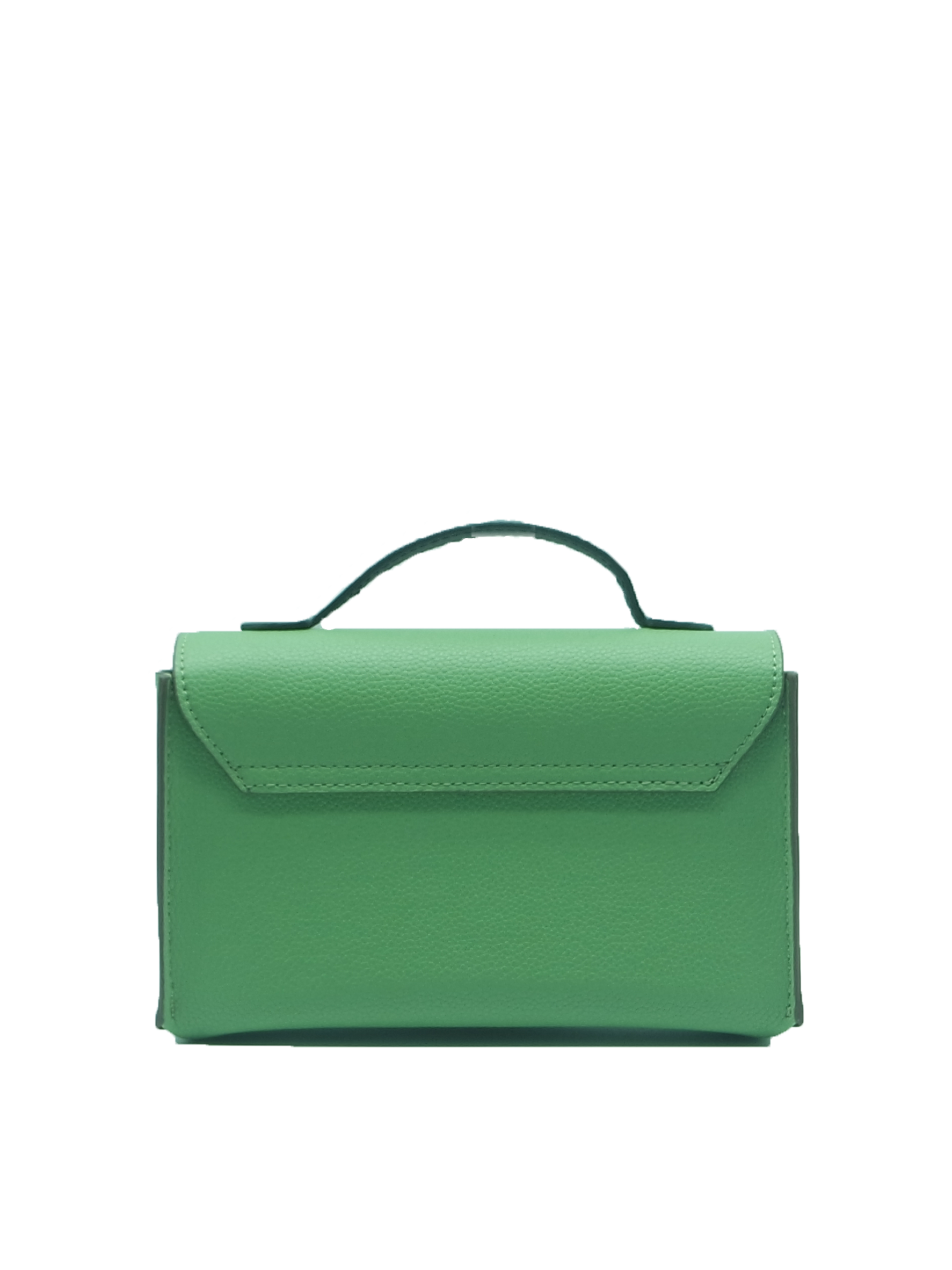 Padlock Top-Handle Bag with Strap - Green