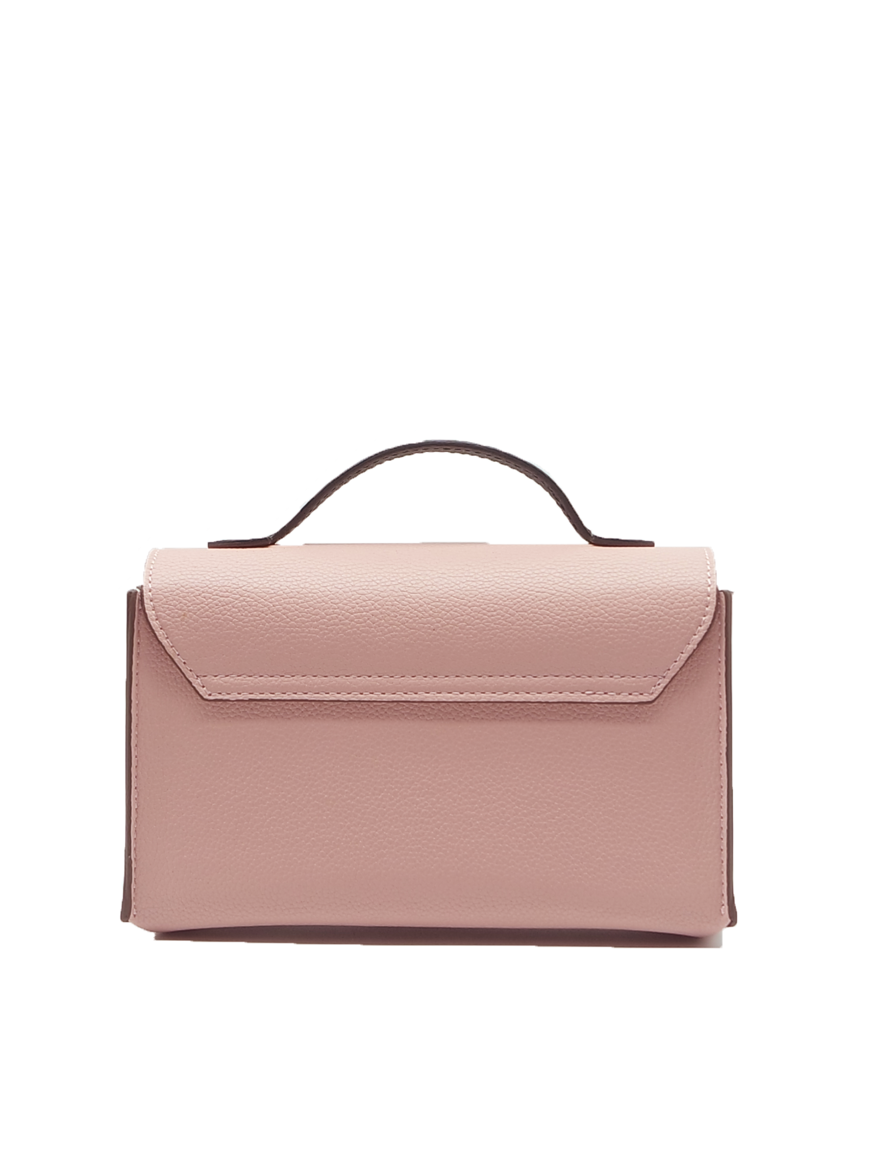 Padlock Top-Handle Bag with Strap - Pink