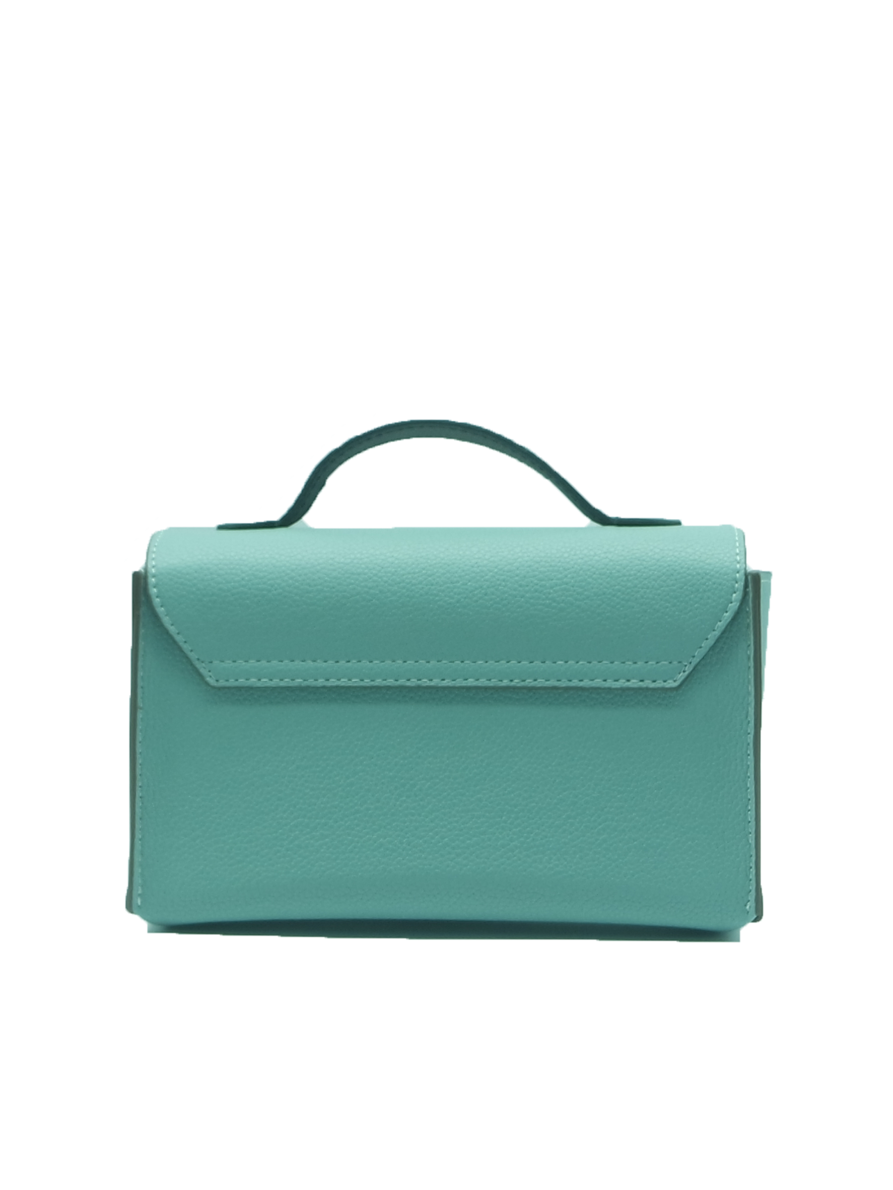 Padlock Top-Handle Bag with Strap - Blue